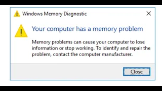 Fix Error Your Computer Has A Memory Problem on Windows PC