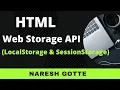 HTML Web Storage API Local Storage Session Storage