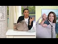 Vince Camuto Lamb Leather Tote Handbag - Eliza on QVC