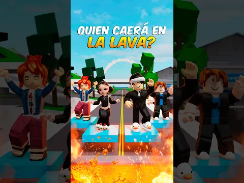 BAILA PARA QUE MI AMIGA CAIGA A LA LAVA de ROBLOX 😂 #roblox #brookhaven #robloxbrookhaven