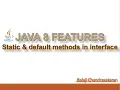 Static and default methods in interface Tutorial - Java 8 features