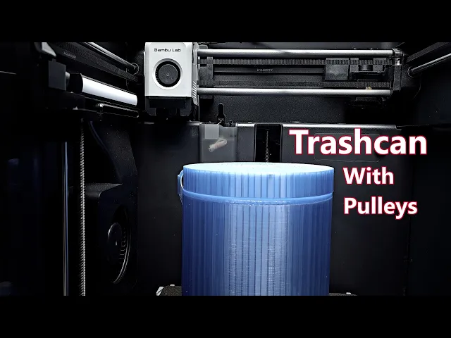 Trashcan with working footpedal.3mf video thumbnail