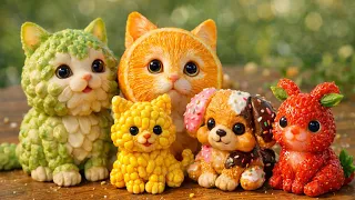 Cute orange cat, Corn puppy, Candy Kitten | Oddly satisfying ASMR
