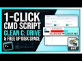 1-Click CMD Script to Clean C Drive Free Up Disk Space in Windows 11
