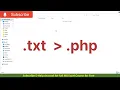 How to allow renaming file extension in Window 10 text file to php file rename