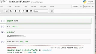 Use of ceil function in Python