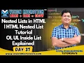 Nested Lists in HTML HTML Nested List Tutorial OL UL Inside List Explained