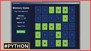 Memory Game Python Project - Complete Memory Game Project Using Tkinter With Source Code