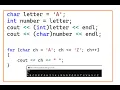 C Char ASCII - int to char char to int