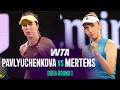 Anastasia Pavlyuchenkova vs Elise Mertens 2026 Doha Round 1 WTA Match Highlights