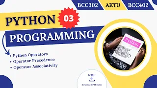 Python Operators Operator Precedence Operator Associativity Python Programming AKTU