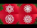 How to Make 4 Easy Paper Snowflakes Step-by-Step Tutorial for A4 Letter Size Paper