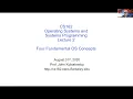 CS162 Lecture 2 Four Fundamental OS Concepts