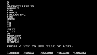 ALPHABET BAS - GW-BASIC bubble sort program