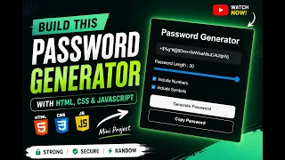 Build Complete Password Generator App in React JS For Beginners Generate Strong Passwords