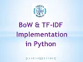 BoW TF-IDF implementation in Python using CountVectorizer and TfidfVectorizer