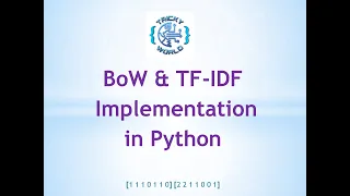 BoW TF-IDF implementation in Python using CountVectorizer and TfidfVectorizer