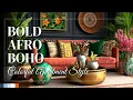 Colorful Afro Boho Apartment Decor with Polished Glam Tiny Spaces Styled to Feel Grand