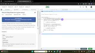 Remove all duplicates from a given string