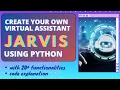 Jarvis using python Jarvis AI PersonalVoice Assistant Using Python How to make real jarvis in python