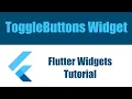 Flutter Widgets Tutorial - ToggleButtons Widget