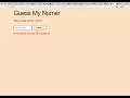 Guess number Game JavaScript Web App JS HTML CSS SkeletonCss