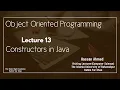 Lecture 13 Constructor and its Types in Java in Object Oriented Programming