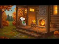 Download Lagu Snoopy’s Autumn Reading Evening 🍂 Cozy Fireplace Lofi for Study Time 🔥 Relax \u0026 Focus with Warm Beats