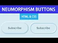 Neumorphism Button HTML CSS