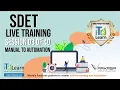 SDET LIVE Training Session 03 of 40 Writing custom Tests in Selenium IDE Install Eclipse JDK