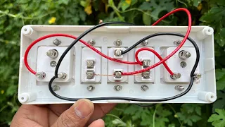 2Sockets + 2switches + 1indicator Switch Board wiring π|
