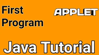 Java programming how to make first applet program