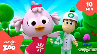 Vamos Cuidar dos Animais! 🩺 CANÇÕES DO ZOO 🐵🌈 Compilação Infantil | Português do BRASIL