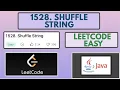 Leetcode 1528 Shuffle String Easy Java Solution