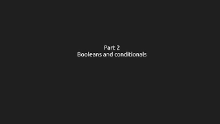 Learn Python Booleans and Conditionals