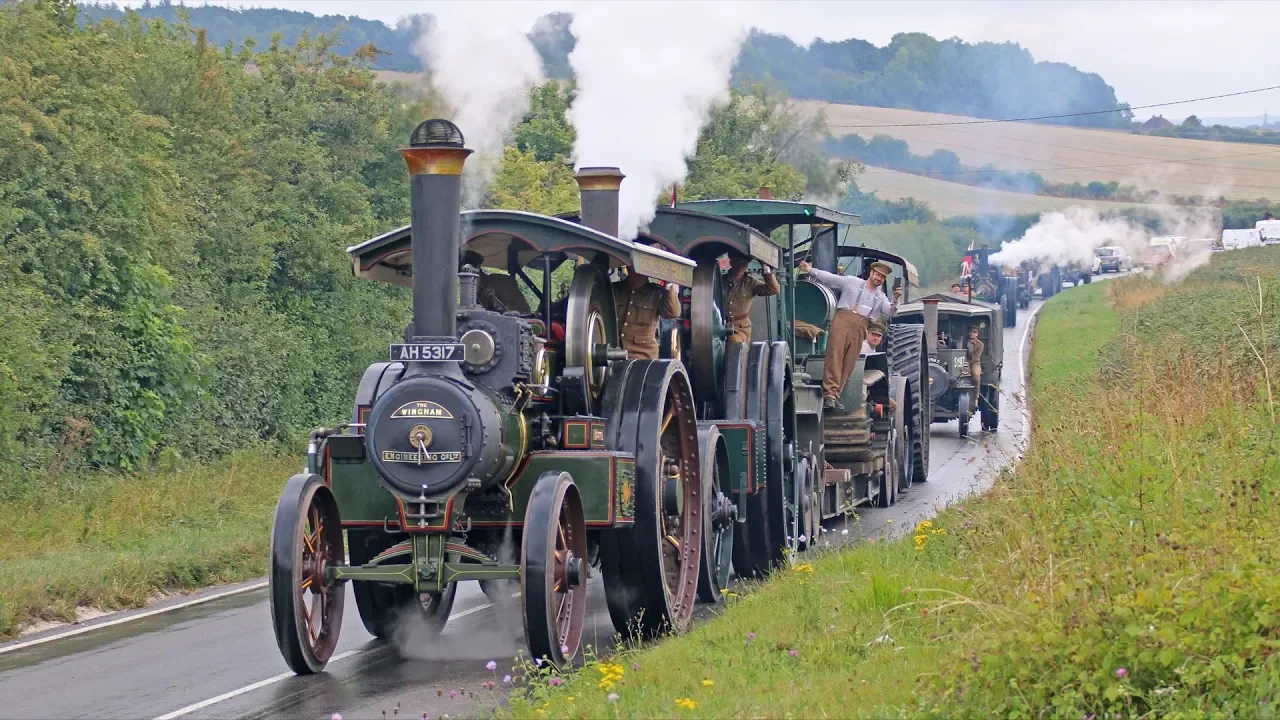 Incredible WW1 Military Vehicle Convoy Steam Through Dorset 11/8/18