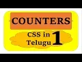 CSS Counters in Telugu Part-1 by Kotha Abhishek