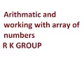 1 Arithmatic and working with array of numbers in MATLAB