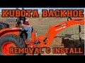 Kubota L-Series BH77 Backhoe Removal Install How-To