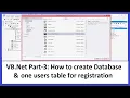 VB Net Part-3 How to create Database users table for registration in vb net