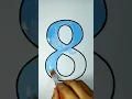 Coloring Number Eight 8 Kids Toddlers