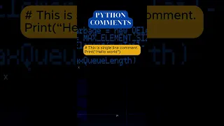 Mastering Python Comments in 15 Seconds Try it now Coding through visuals
