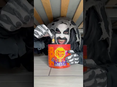 Monster gives him tiny candy 👻