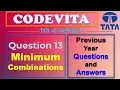 TCS Codevita Problem 13 Minimum Combinations Codevita Previous Year Questions With Solution