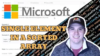 Microsoft Coding Interview Question - Single Element in Sorted Array LeetCode