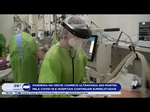 Chapecó ultrapassa 200 mortes pela Covid-19 e segue com hospitais lotados