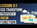 Skew Function in CSS Transform Property in CSS CSS Tutorial in Hindi Lesson 51