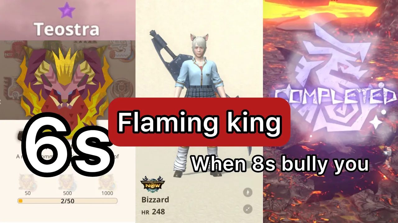 [MHN] “Revenge” when 8 star bully you “Teostra 6 star” Greatsword Monster hunter now
