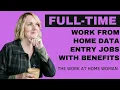 Full-Time WFH Data Entry Jobs