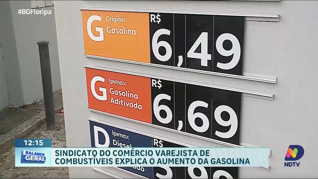 Sindicato explica aumento da gasolina e impacto nos motoristas de Florianópolis